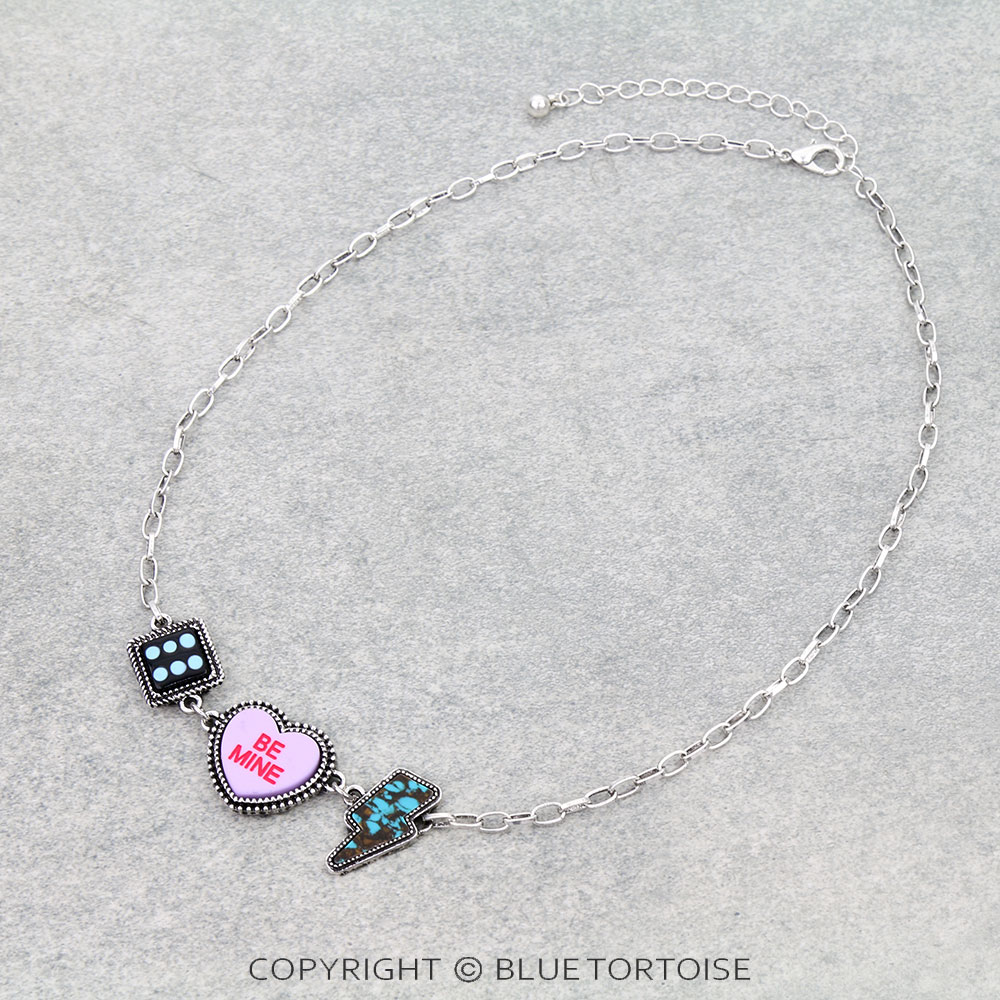 BE MINE Heart Bead Necklace