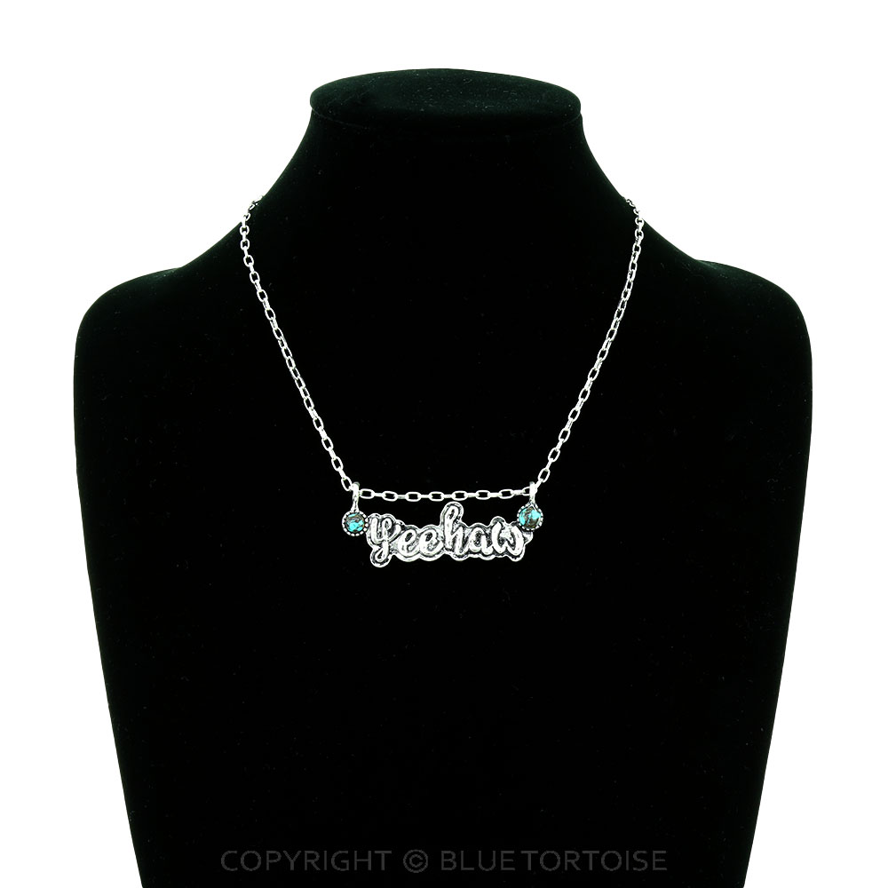 Yeehaw Typography Rolo Chain Necklace - Image 2