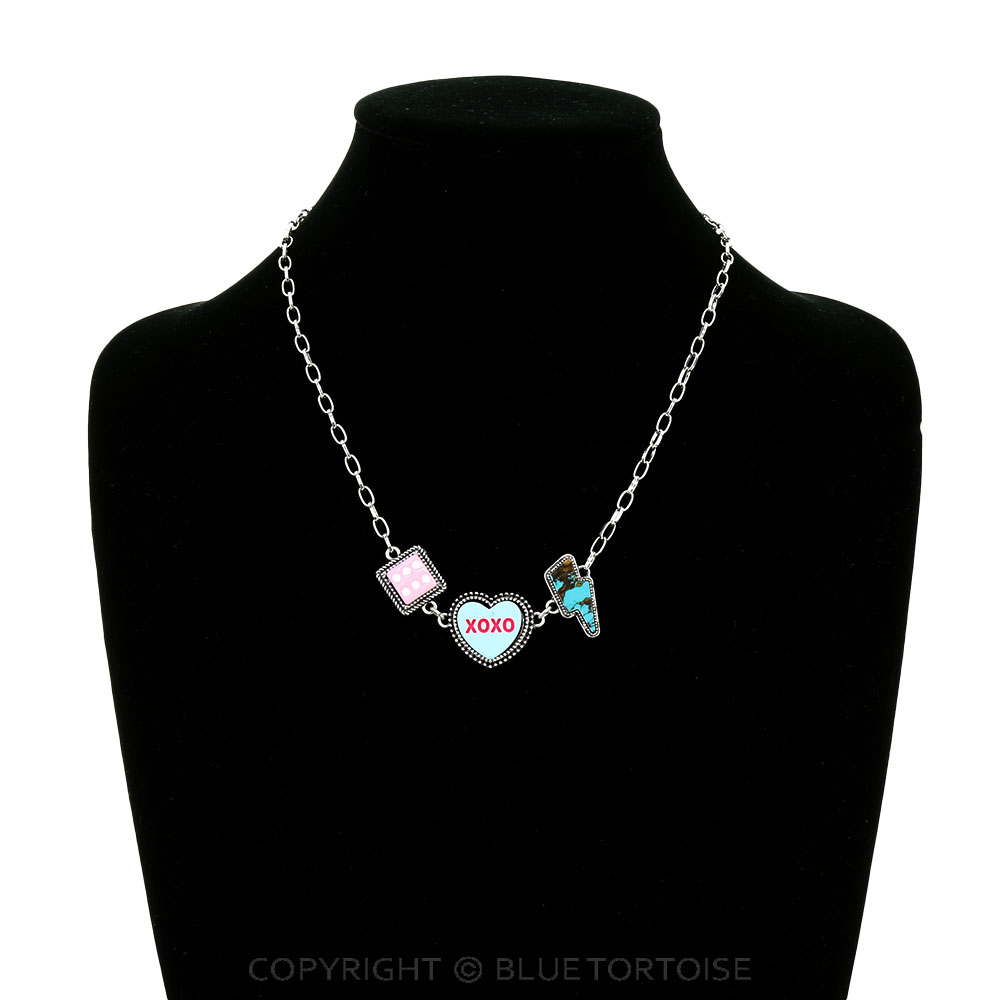 XOXO Heart Bead Necklace - Image 2