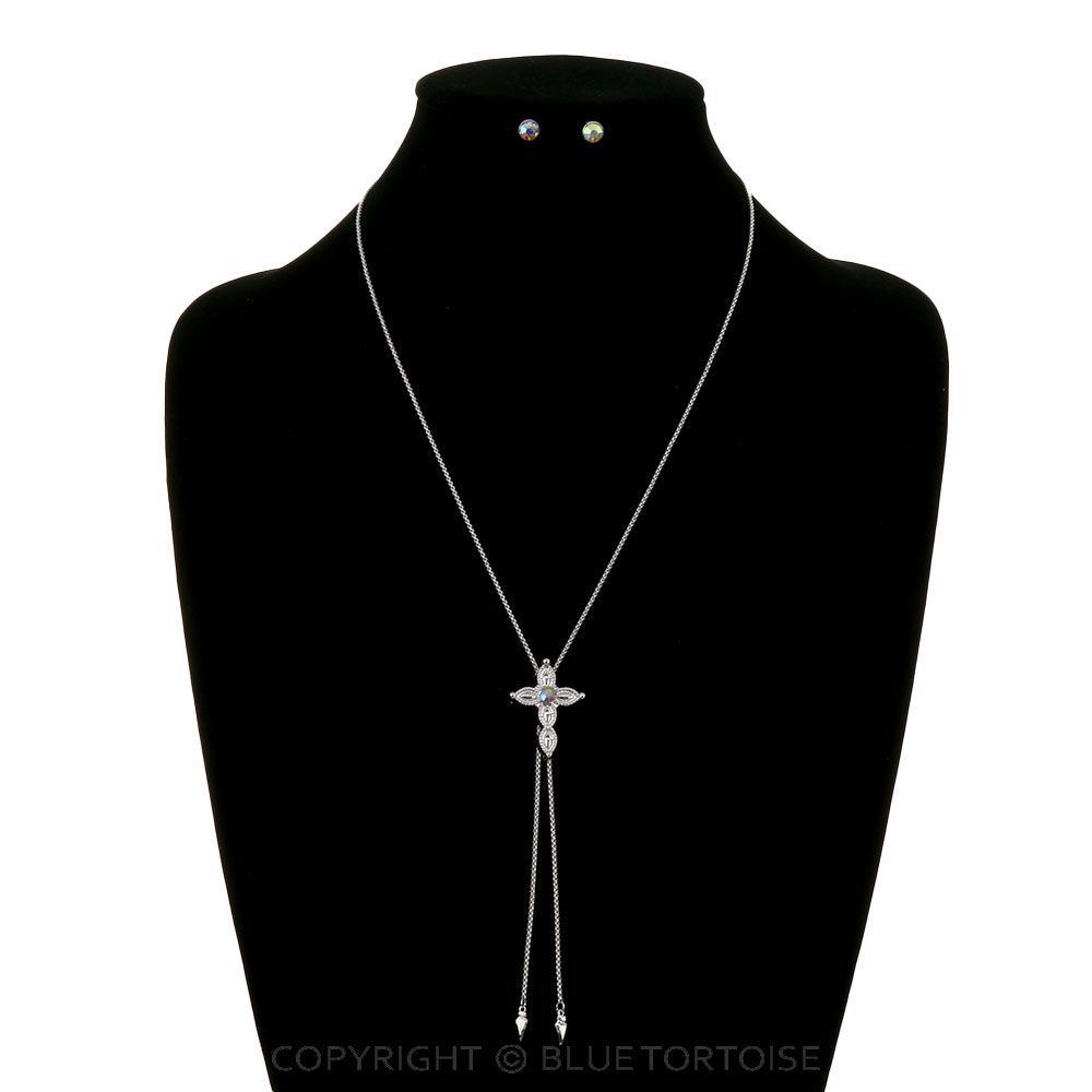 Western Cross Bolo Necklace Set - Image 2