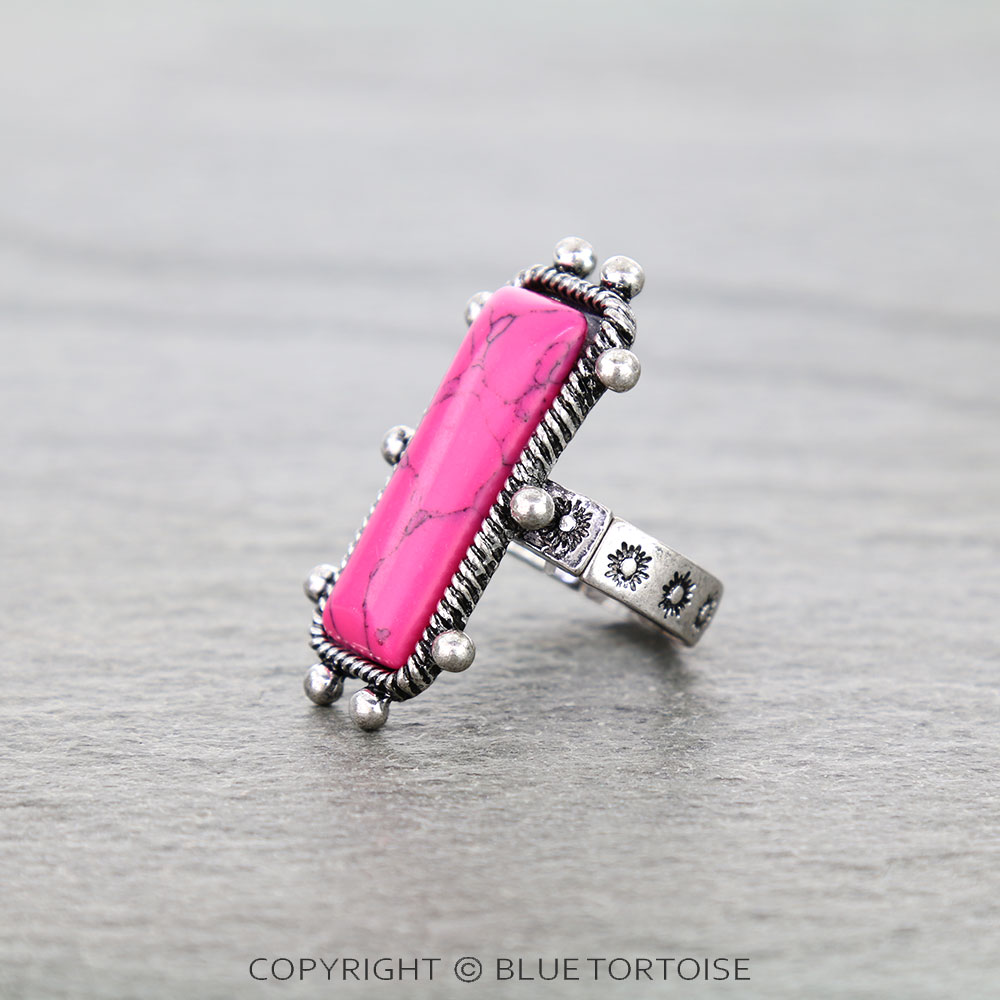 Ball TXR Bar Hand Stone Stretch Ring - Image 2