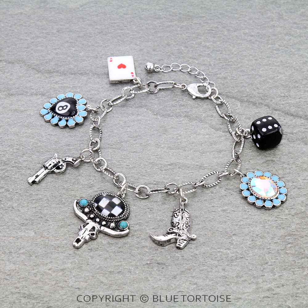Western Multi Charm Link Bracelet
