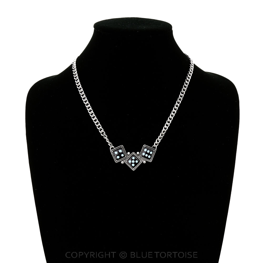 3 Dice Cuban Chain Necklace - Image 2