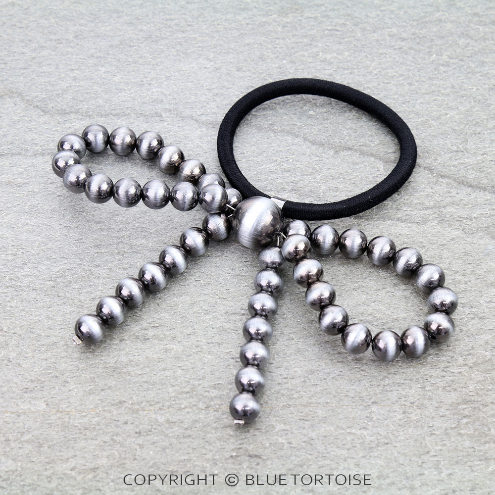 Navajo Style Pearl Bow Hair Tie