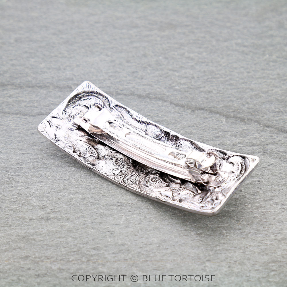 Western Steer Skull Metal Hair Barrette - Image 2