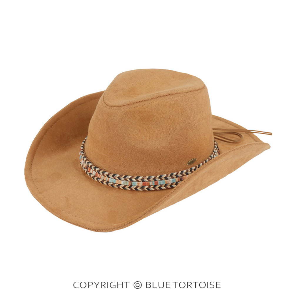 C.C Suede Cowboy Hat with Multi Thread Trim