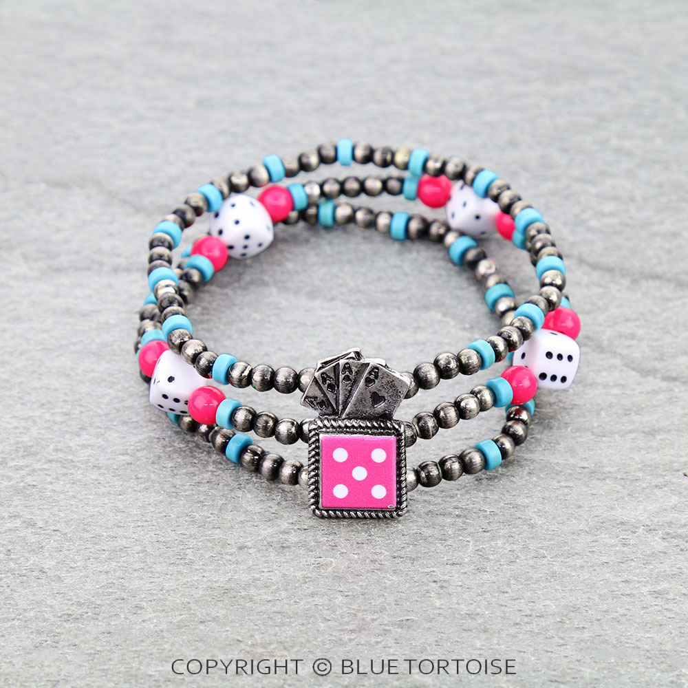 Western Casino Dice Stretch Bracelet