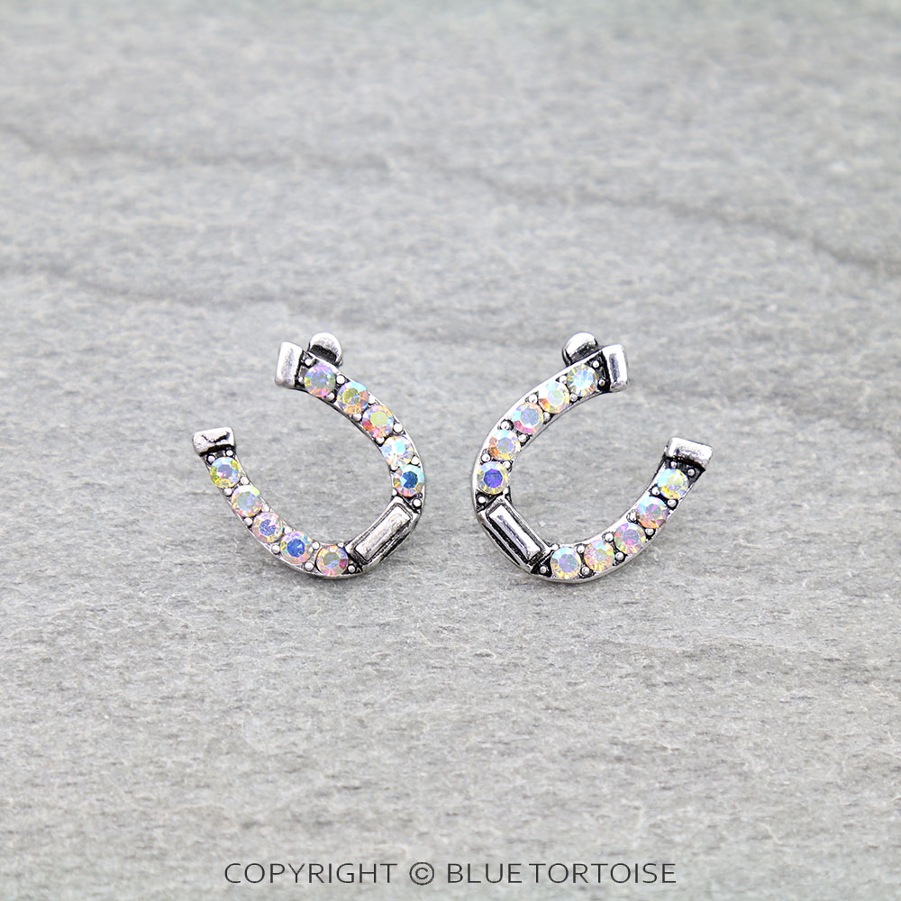 Western Horseshoe Stud Earrings