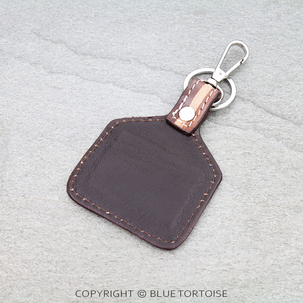 Western Genuine Leather Ear Tag Keychain - Donkey - Image 2