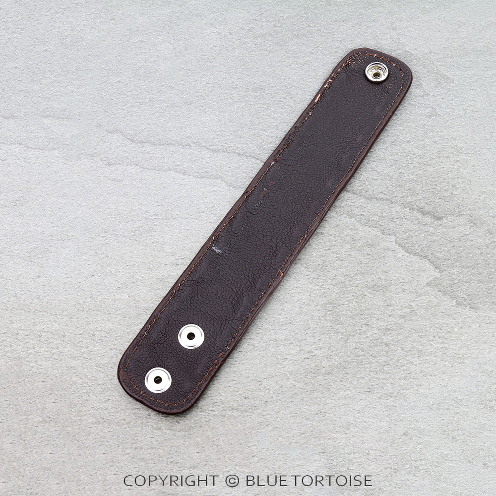 Western Genuine Tooled Leather Bracelet - Floral Pattern - Image 4