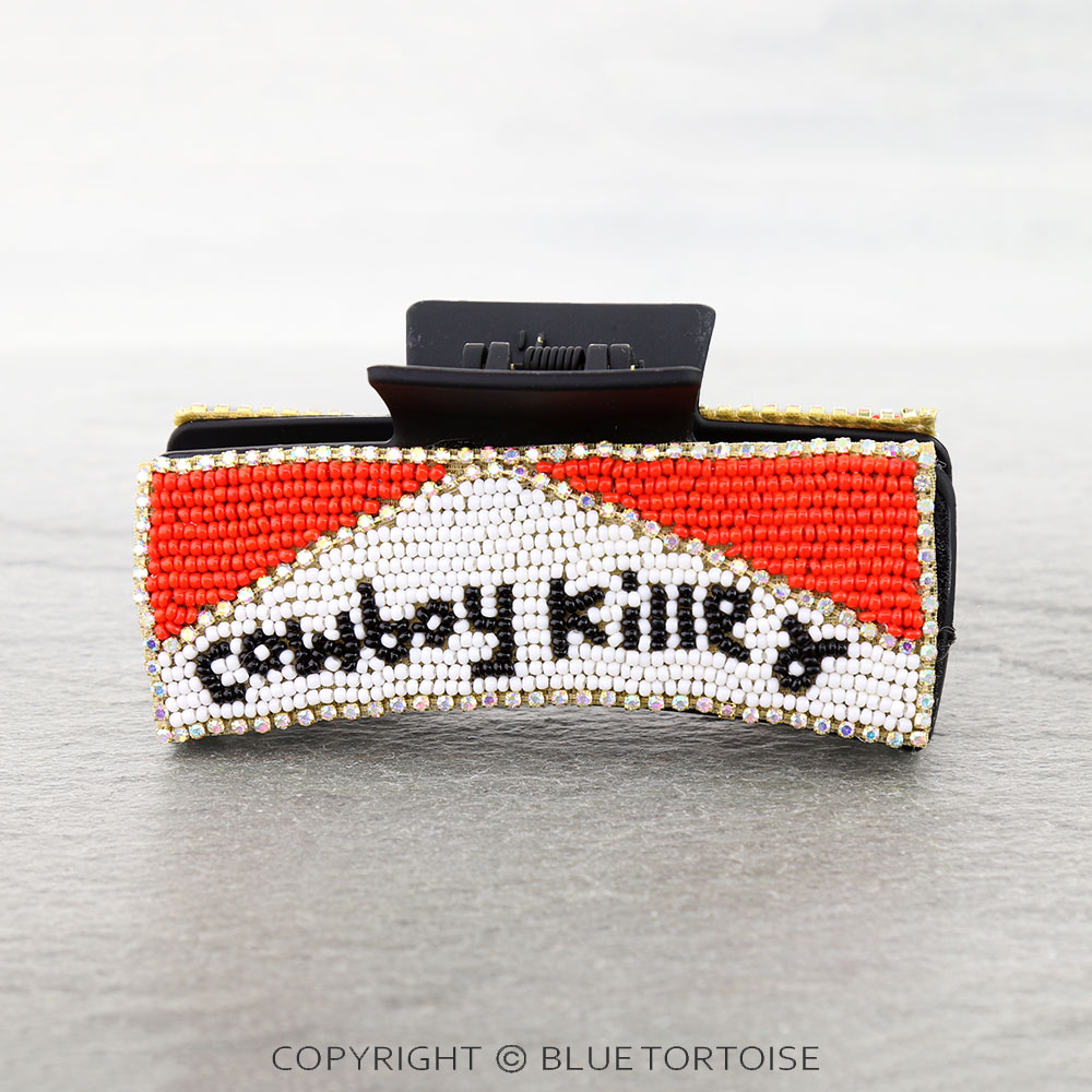 Cowboy Killer Seed Bead Hair Claw Clip - Image 2