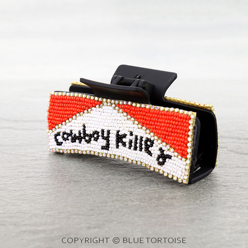 Cowboy Killer Seed Bead Hair Claw Clip