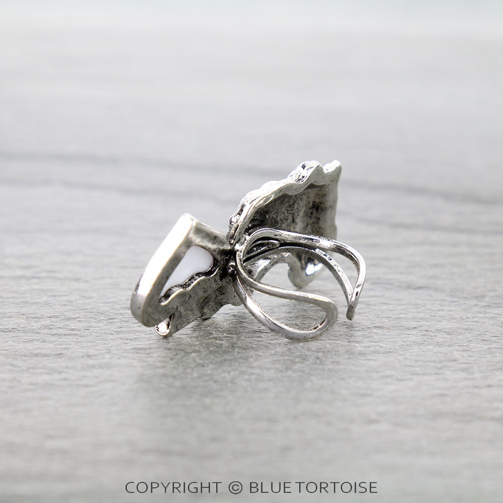 Western Spade Checker Horse Head Cuff Ring - Image 3