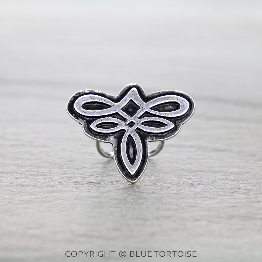 Western Boot Stitch Cuff Ring