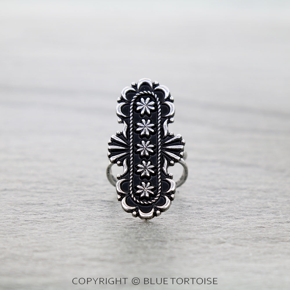 Western Oval Concho Cuff Ring