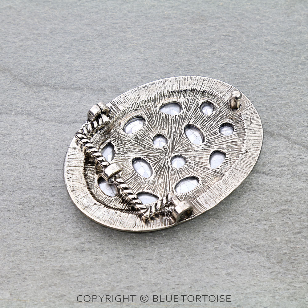 Western Oval Stone Belt Buckle - Image 2
