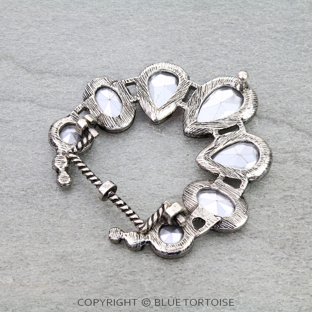 Western Squash Blossom Stone Belt Buckle - Image 2