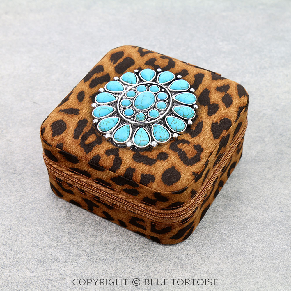 Western Animal Theme Travel Jewelry Box - Concho