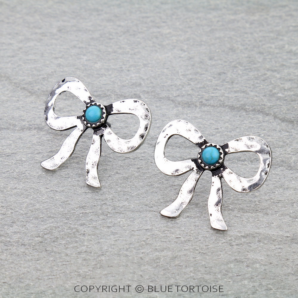Western Bow TQ Stud Earrings