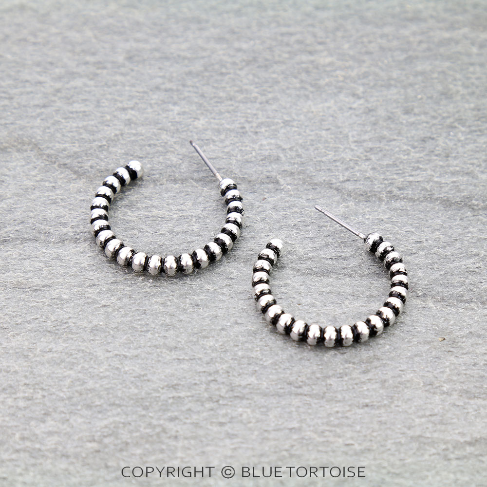 Western Small Bubble Hoop Earrings