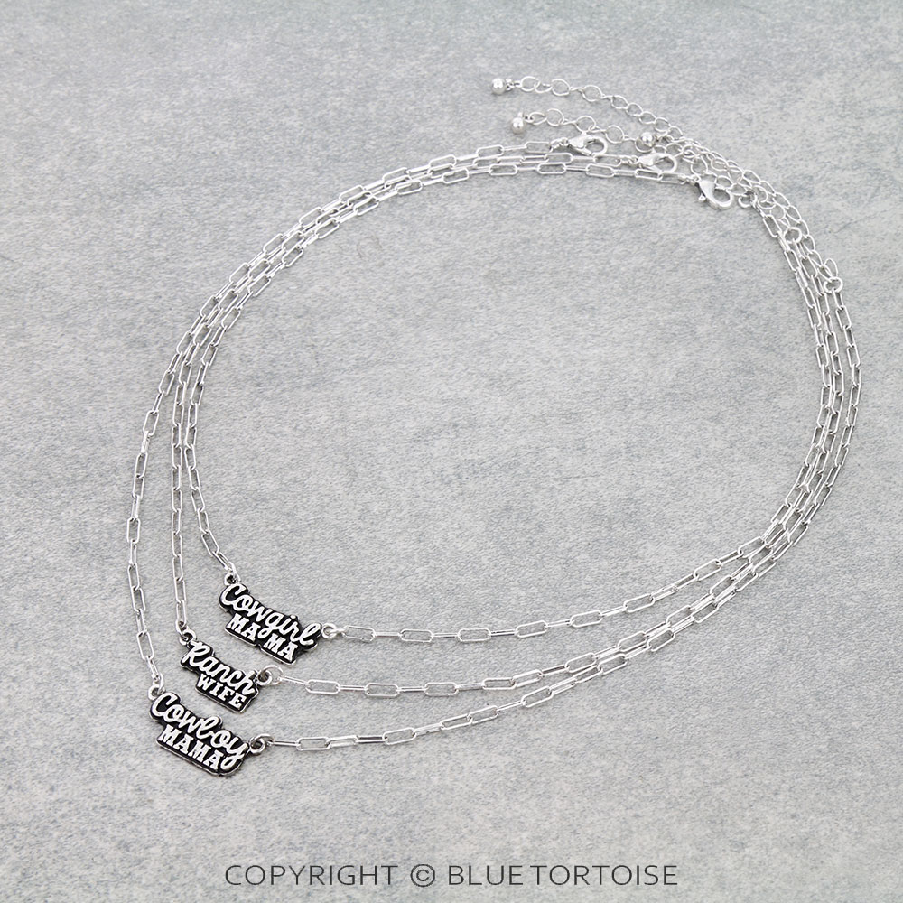 Western Theme 3 Layered Necklace