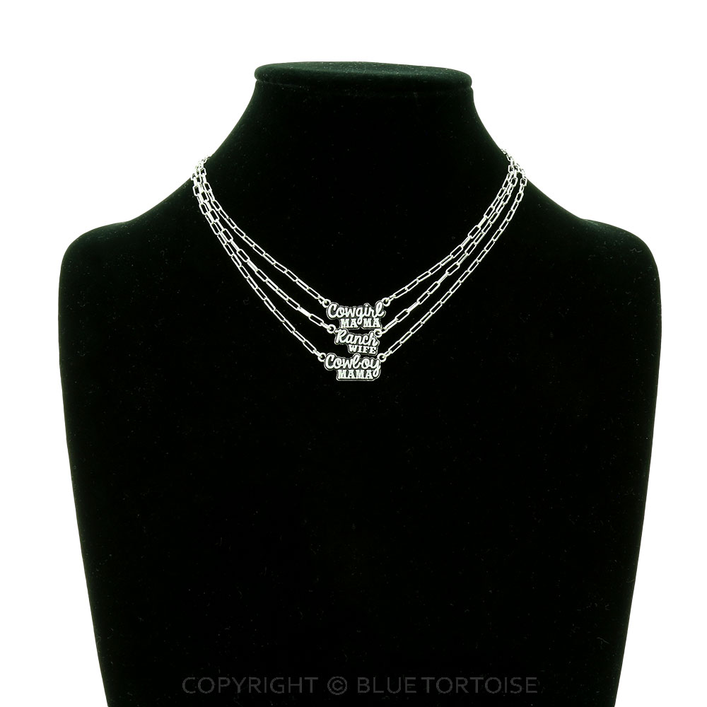 Western Theme 3 Layered Necklace - Image 2
