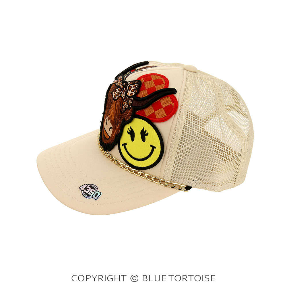 Highland Cow Patch Meshback Ball Cap with Hat Chain - Image 2