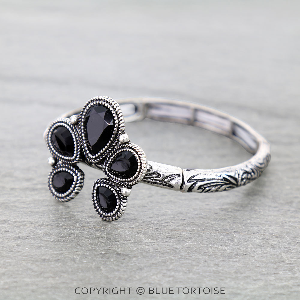 Western Squash Blossom Filigree Stretch Bracelet - Image 2
