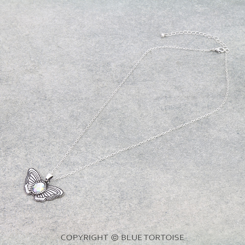 Western Butterfly Stone Necklace