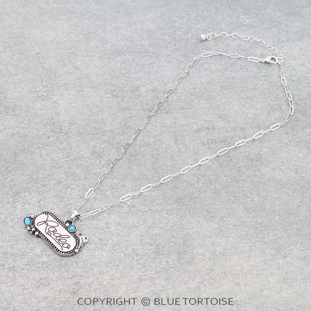 Western Rodeo Printing Necklace