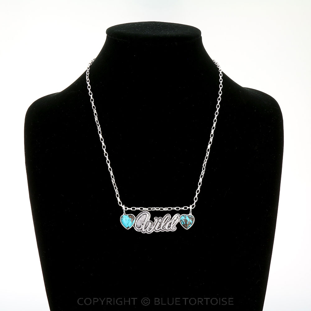 Wild Typography Flay Metal Necklace - Image 2