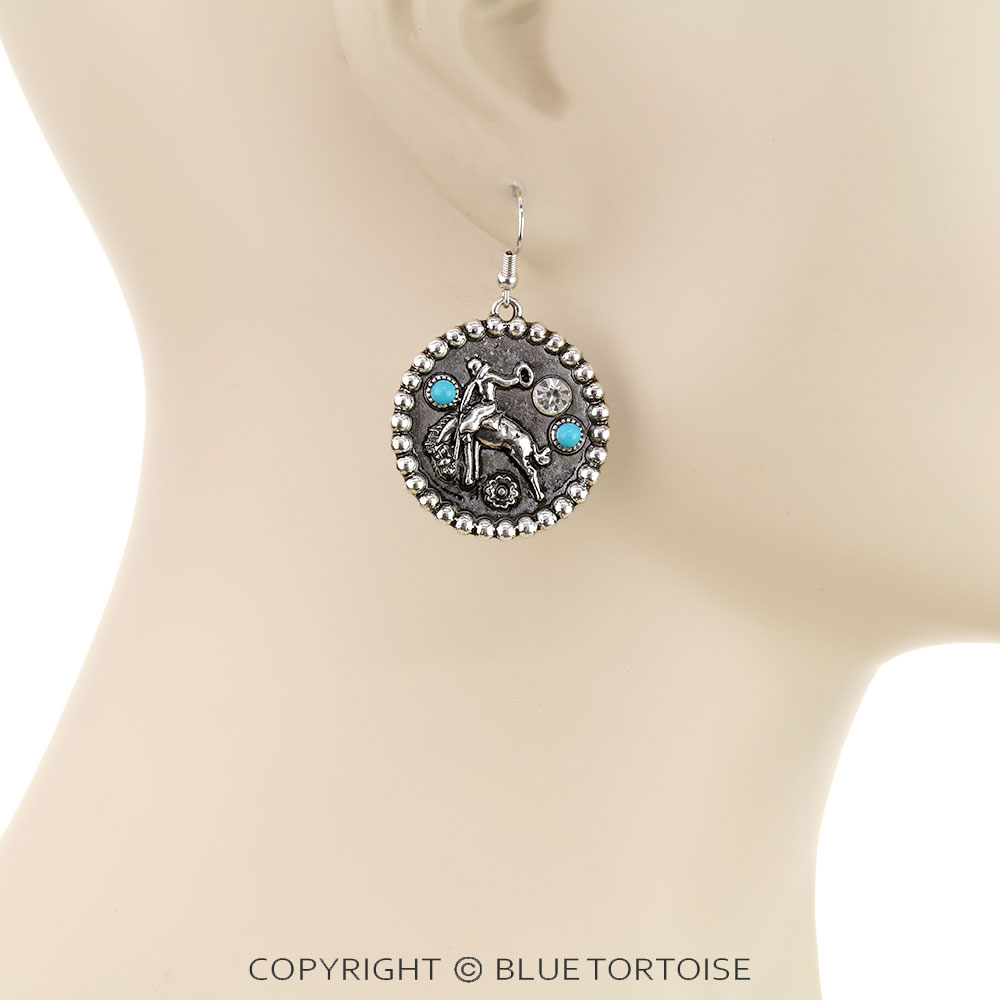 Western TXR Cowboy Dangle Earrings - Image 2