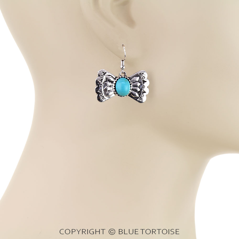 Western Mini Bow Dangle Earrings - Image 2