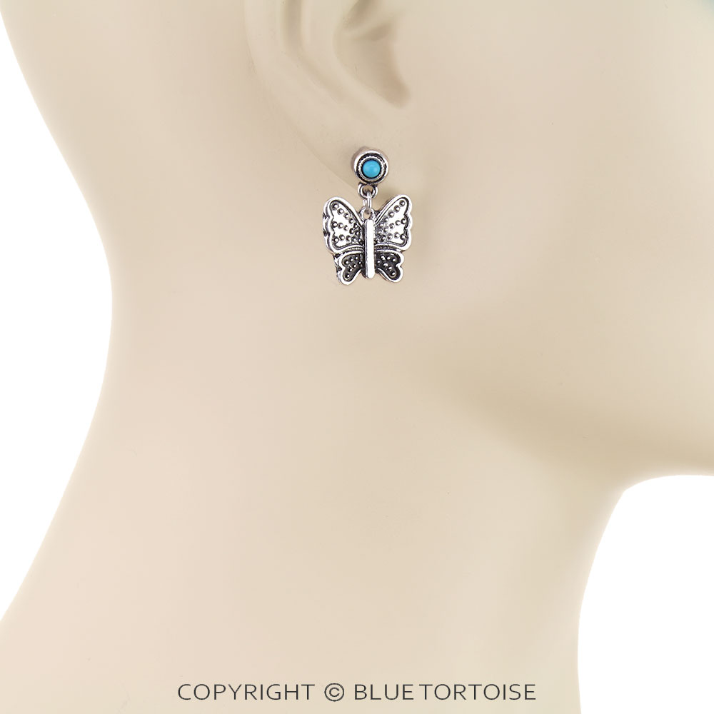 Mini Butterfly Stud Earrings - Image 2