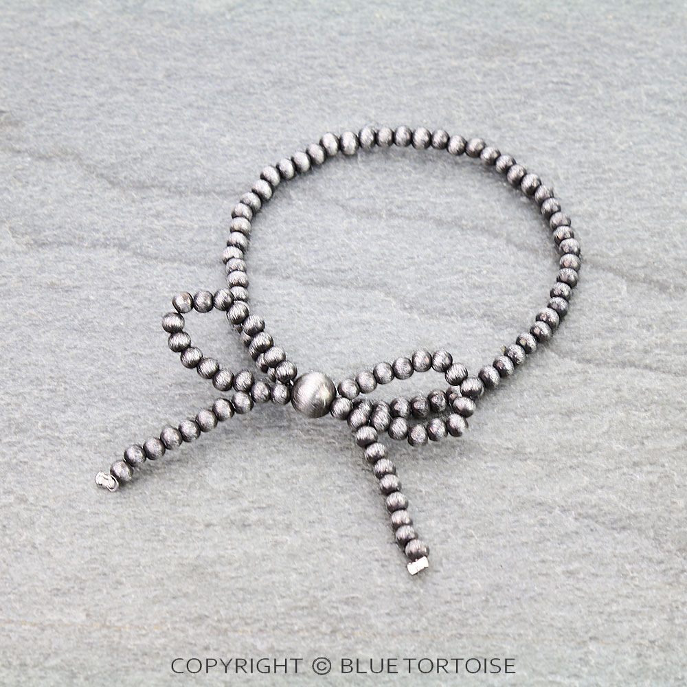 Navajo Style Pearl Bow Stretch Bracelet