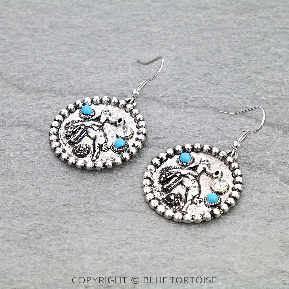 Western TXR Cowboy Dangle Earrings