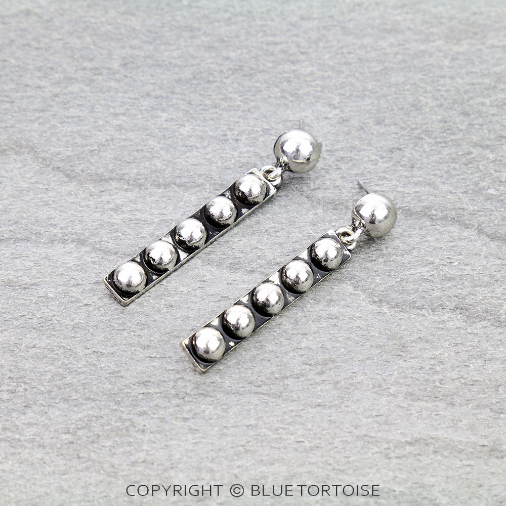 Western Bubble Bar Stud Earrings