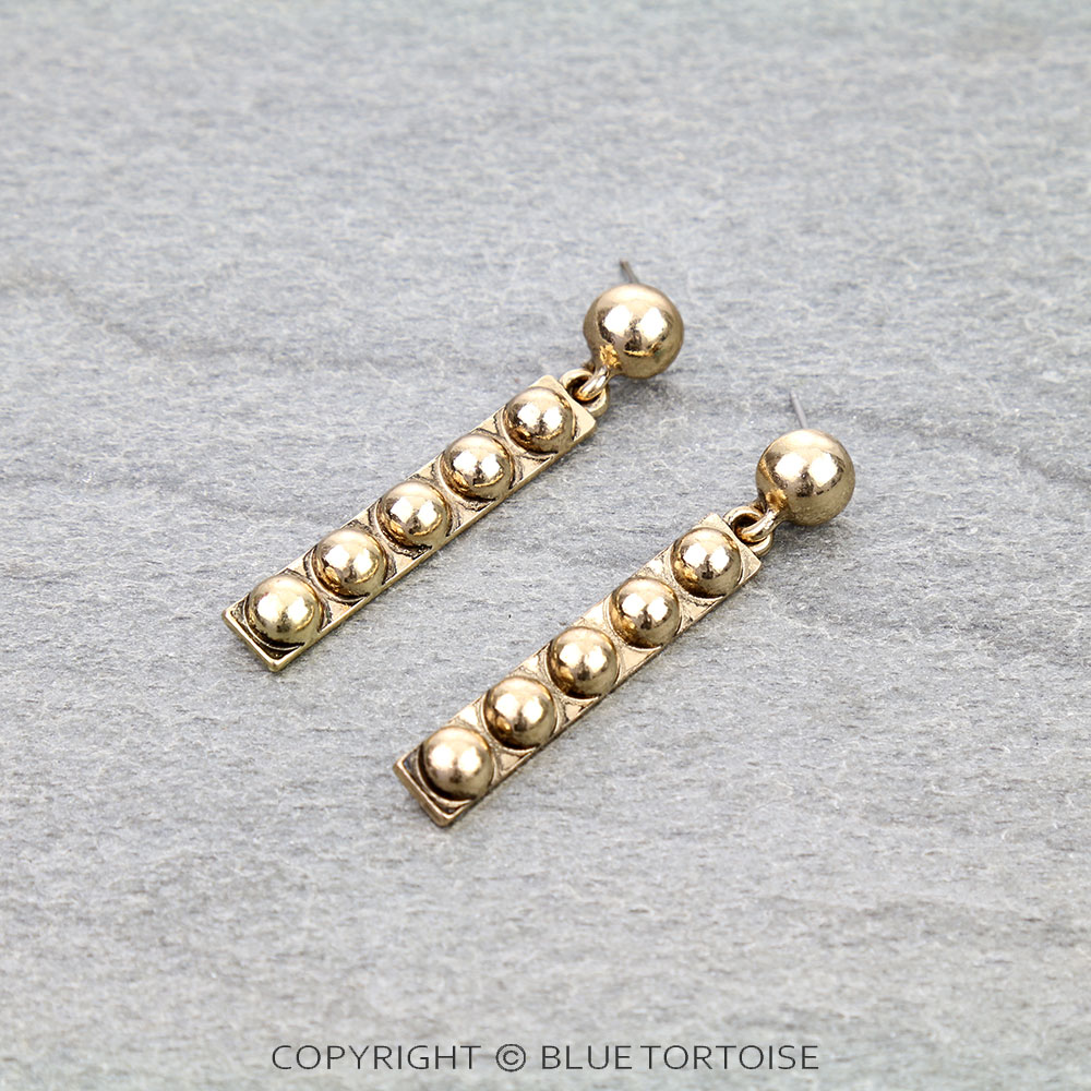 Western Bubble Bar Stud Earrings