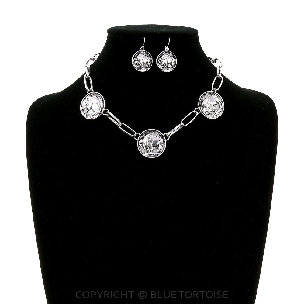 Western 3 Buffalo Coin Choker Set - Image 2