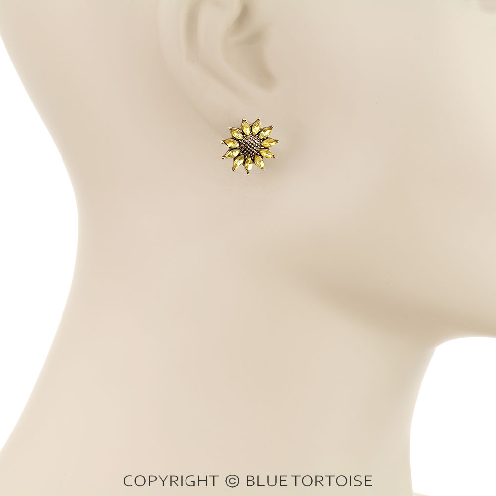Western Sunflower Stud Earrings - Image 2