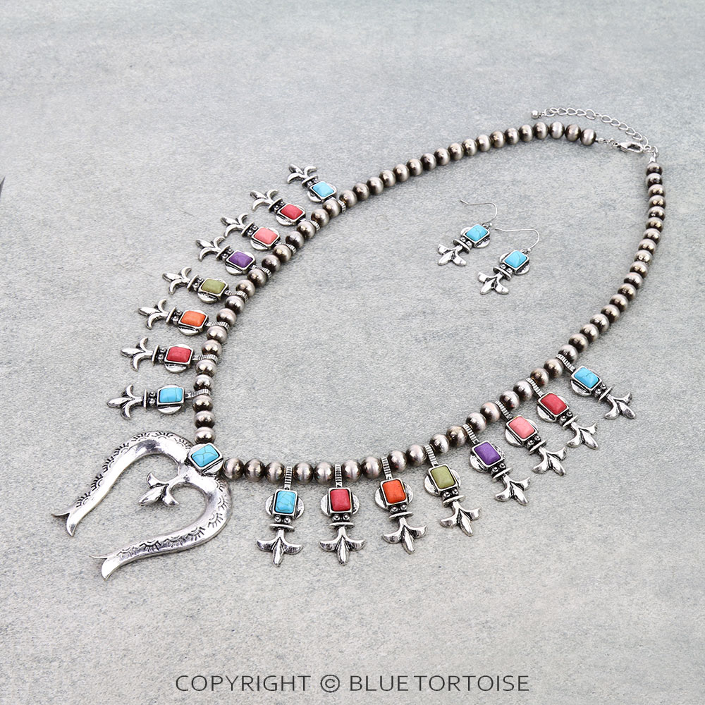 Western Squash Blossom Necklace Set