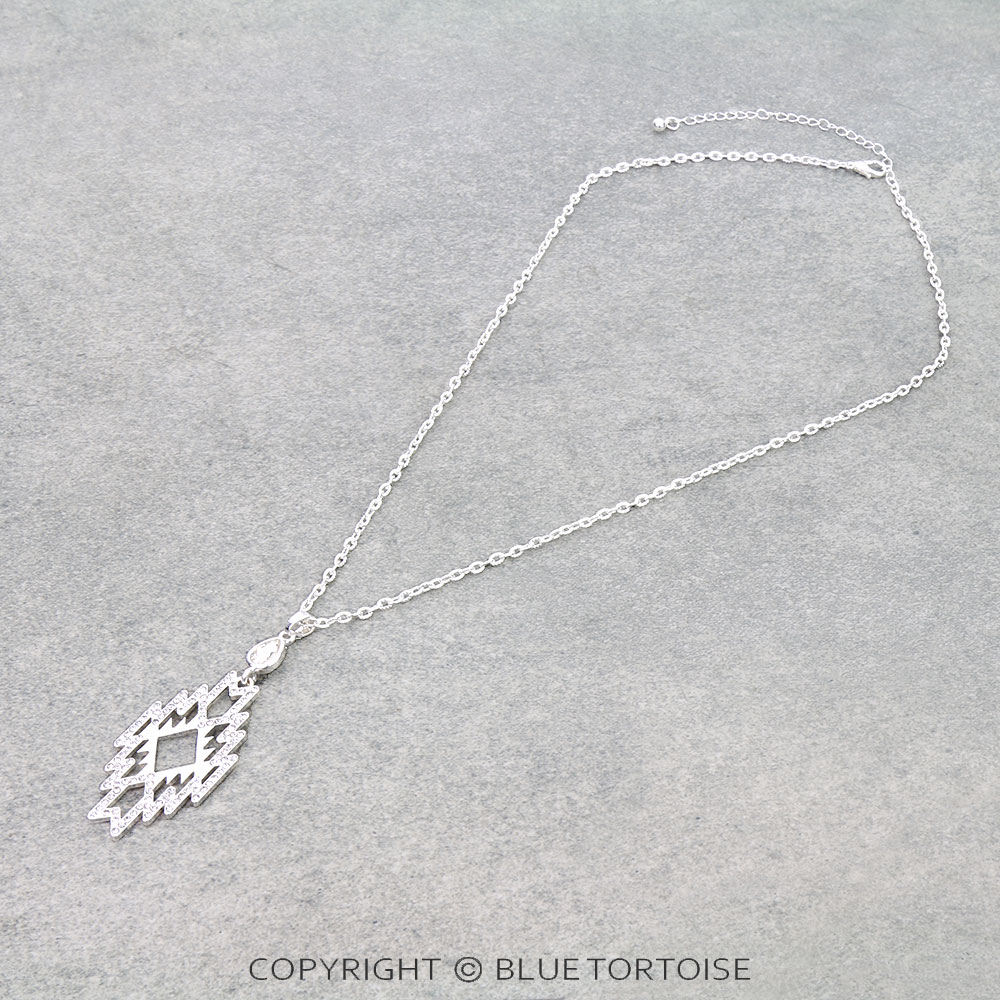 Western Aztec Cut Out Stone Necklace