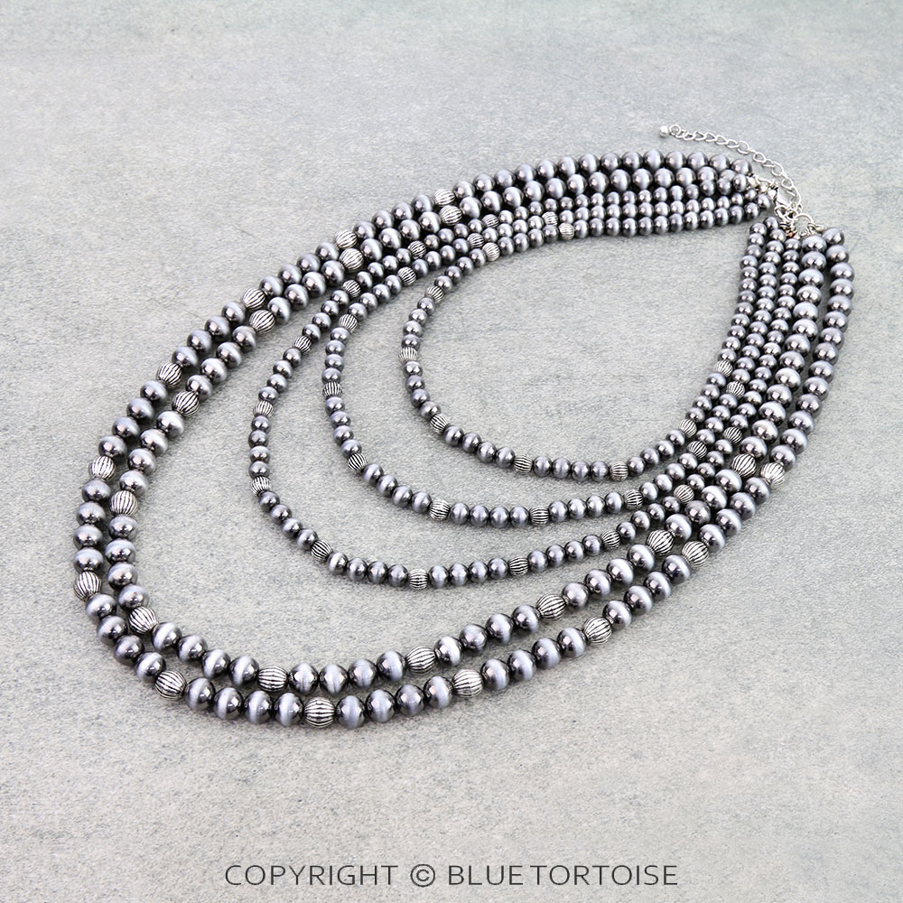5Row Navajo Style Pearl Necklace