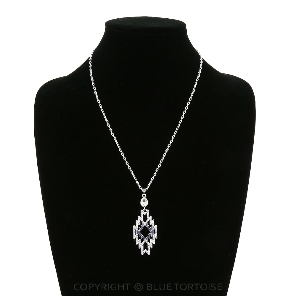 Western Aztec Cut Out Stone Necklace - Image 2