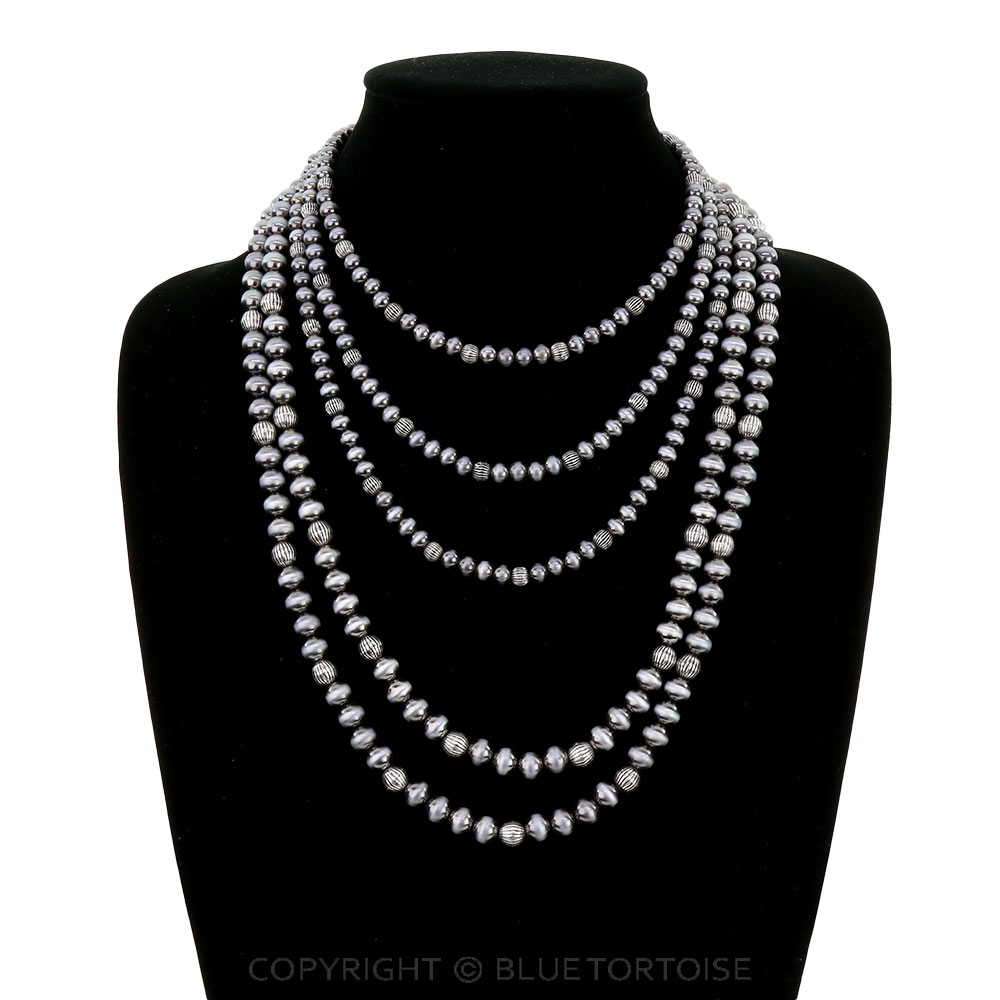 5Row Navajo Style Pearl Necklace - Image 2