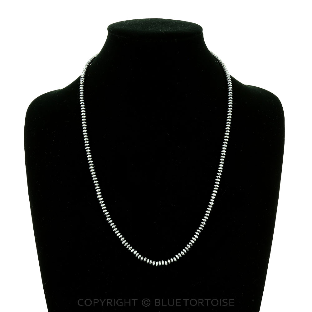 Western Bead Necklace - Saucer 4mm - Image 2