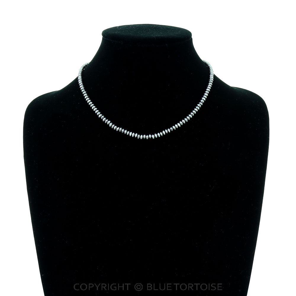 Western Bead Necklace - Saucer 4mm - Image 2