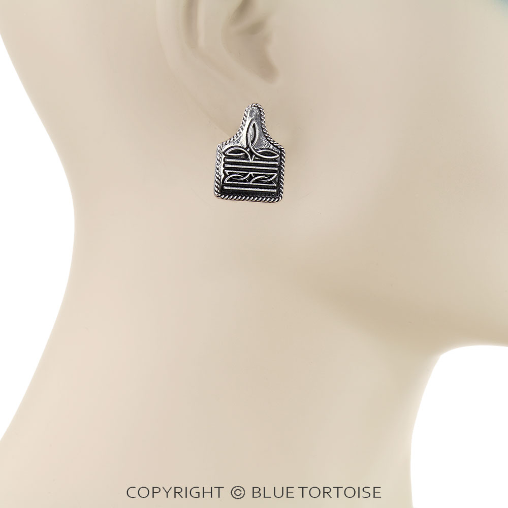3 Pair Western Boot Stitch Earring Set - Image 2
