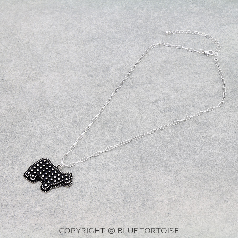 Western Tiny Bubble Cow Necklace