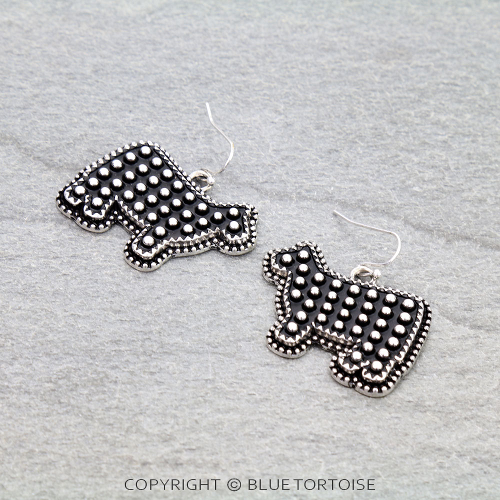 Western Tiny Bubble Cow Dangle Earrings